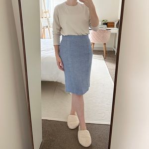 Ann Taylor blue pencil skirt